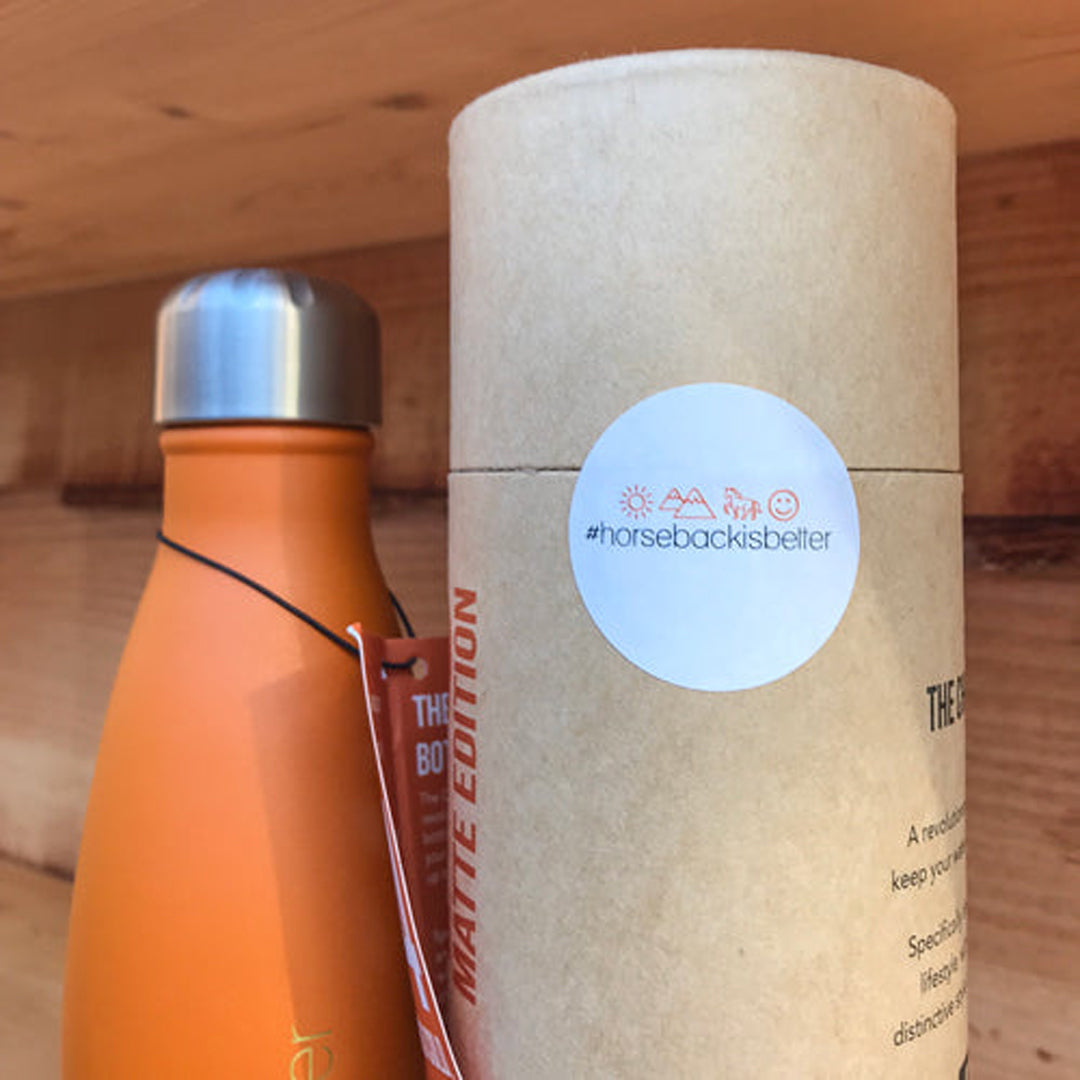 Load image into Gallery viewer, Chilly's x horsebackisbetter Bottle and box, image shows sticker on box