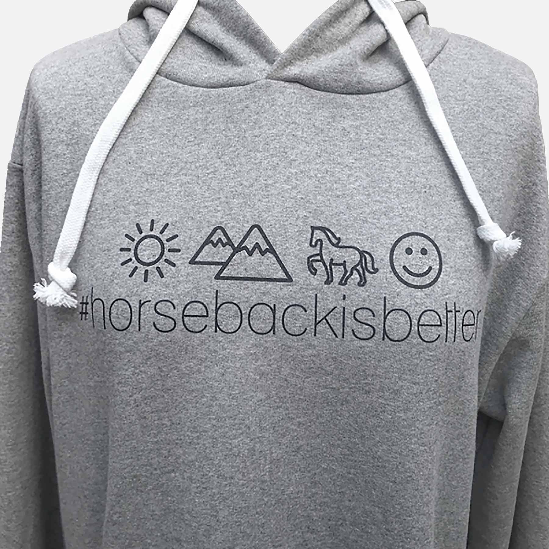 Load image into Gallery viewer, horsebackisbetter Horse Ridingh Hoody - Grey
