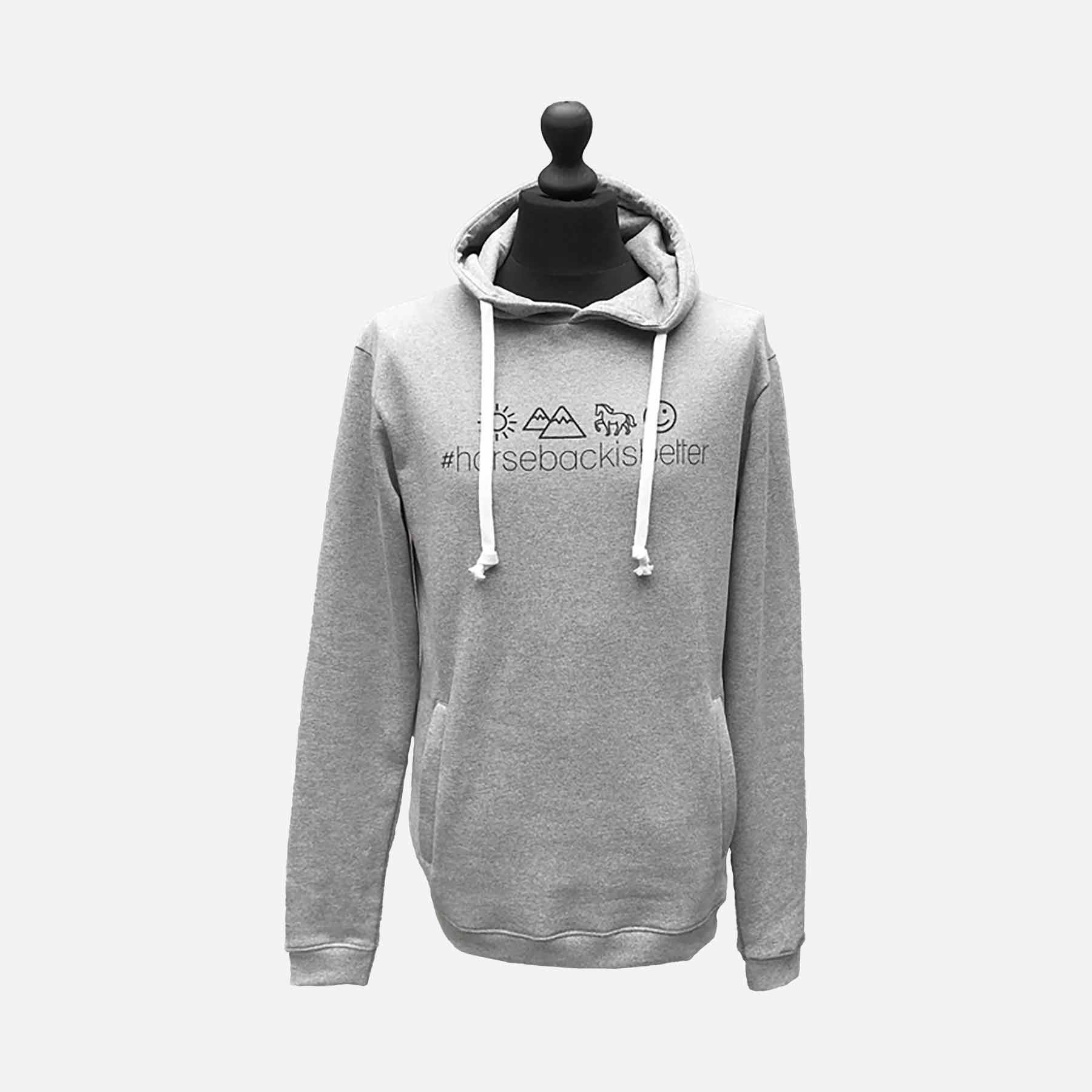 Load image into Gallery viewer, horsebackisbetter Horse Ridingh Hoody - Grey
